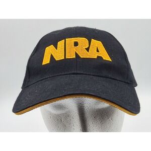 NRA Hat Cap Black and Yellow American Flag National Rifle Association Strapback